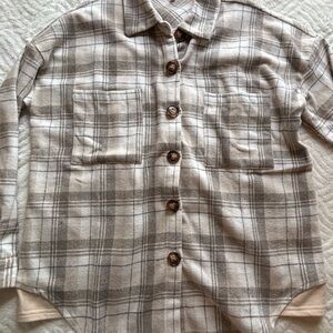 Plaid Button-Up Shirt with Pockets